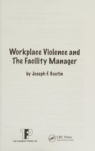 Tapa de Workplace Violence and the Facility Manager