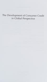 Tapa de The development of consumer credit in global perspective