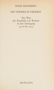Tapa de Der verspielte Freiheit