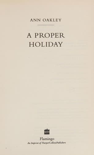 Tapa de A proper holiday