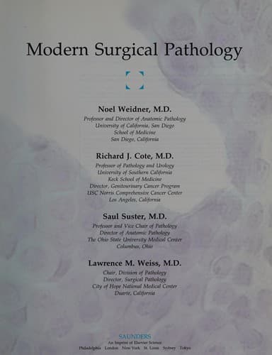 Tapa de Modern surgical pathology