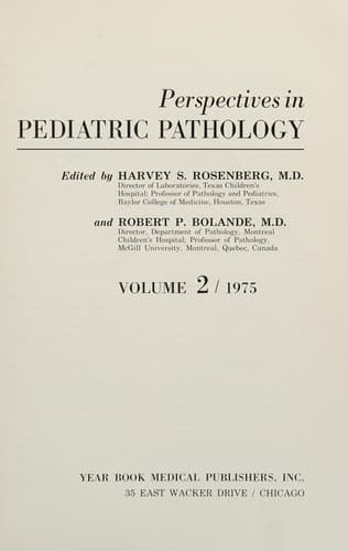 Tapa de Perspectives in Pediatric Pathology