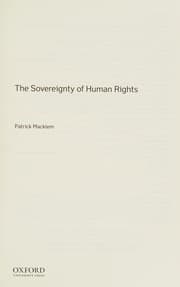 Tapa de The sovereignty of human rights