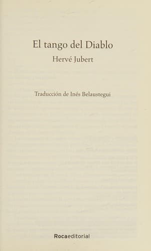 Tapa de EL TANGO DEL DIABLO