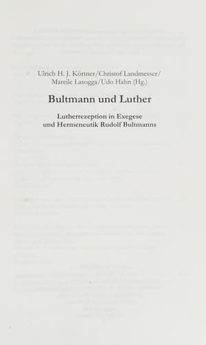 Tapa de Bultmann und Luther