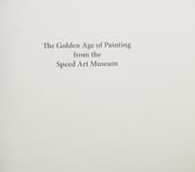 Tapa de The Golden Age of painting from the Speed Art Museum