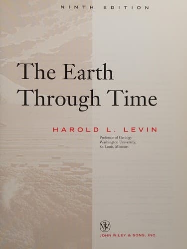 Tapa de The earth through time