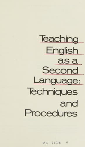 Tapa de Teaching English as a Second Language
