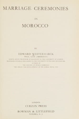 Tapa de Marriage Cerems Morocco