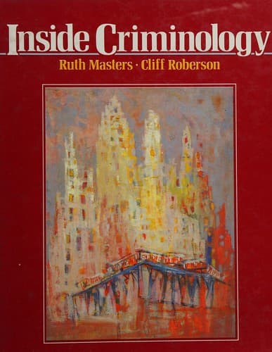 Tapa de Inside criminology
