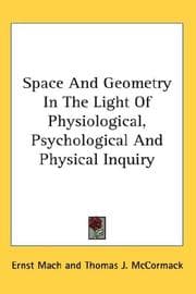 Tapa de Space and geometry in the light of physiological, psychological and physical inquiry