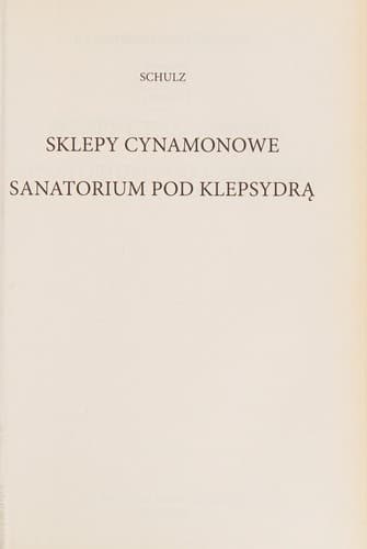 Tapa de Sklepy cynamonowe