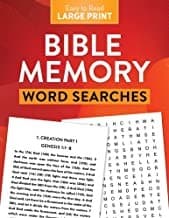 Tapa de Bible Memory Word Searches Large Print