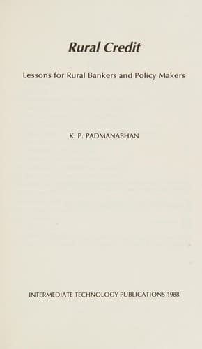 Tapa de Rural Credit