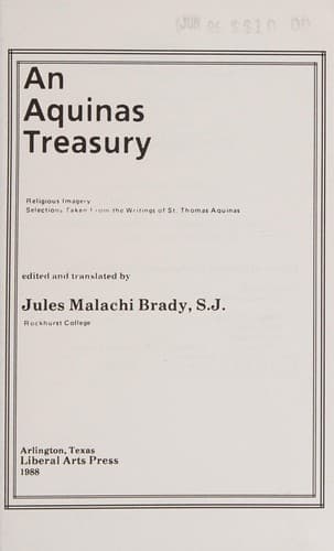 Tapa de An Aquinas treasury