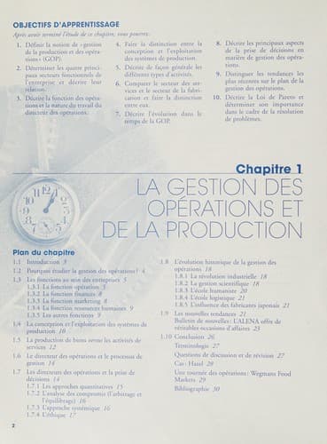 Tapa de La gestion des opérations