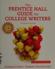 Tapa de The Prentice Hall Guide for College Writers -- Eleventh Edition