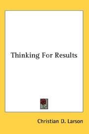 Tapa de Thinking For Results