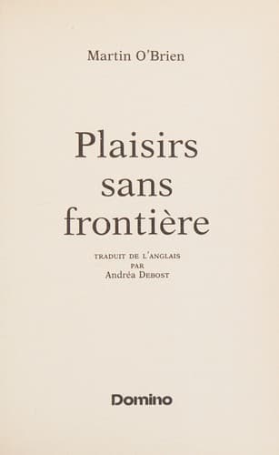 Tapa de Plaisirs sans frontière