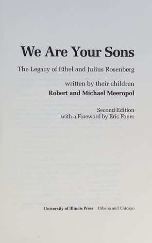 Tapa de We are your sons