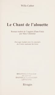 Tapa de Le chant de l'alouette