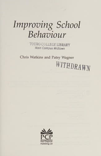 Tapa de Improving school behaviour