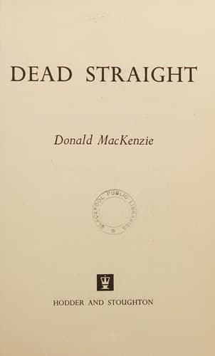 Tapa de Dead straight.