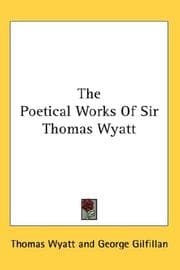 Tapa de The Poetical Works Of Sir Thomas Wyatt