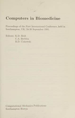Tapa de Computers in biomedicine
