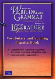 Tapa de Vocabulary and Spelling Practice Book. Bronze Level