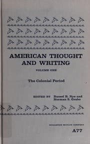 Tapa de American thought and writing -- The Colonial Period
