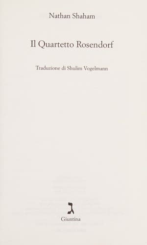 Tapa de Il Quartetto Rosendorf