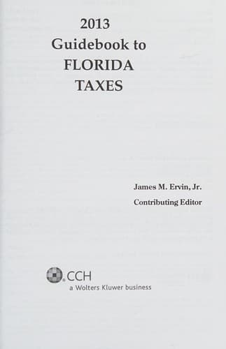 Tapa de Guidebook to Florida Taxes