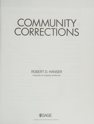 Tapa de Community corrections