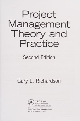 Tapa de Project management theory and practice
