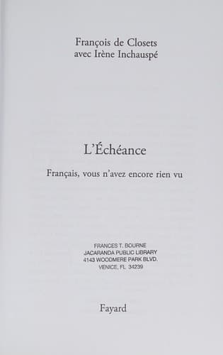 Tapa de L'échéance