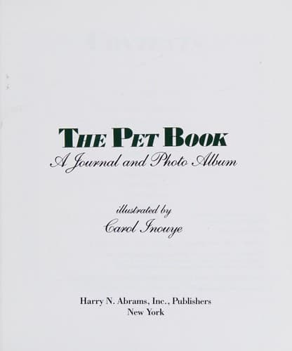 Tapa de The Pet Book