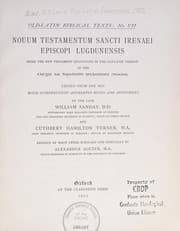 Tapa de Novum Testamentum Sancti Irenaei episcopi Lugdunensis