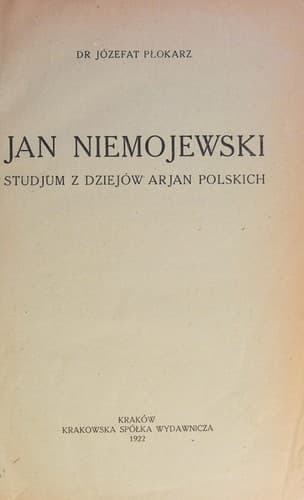 Tapa de Jan Niemojewski