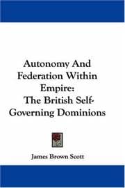 Tapa de Autonomy And Federation Within Empire