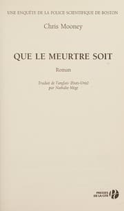 Tapa de Que le meurtre soit