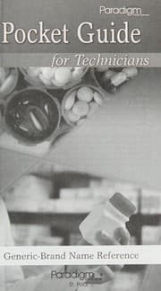 Tapa de Pharmacology for Technicians Pocket Drug Guide