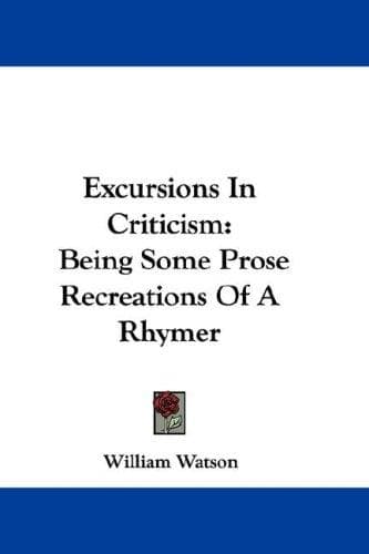 Tapa de Excursions In Criticism