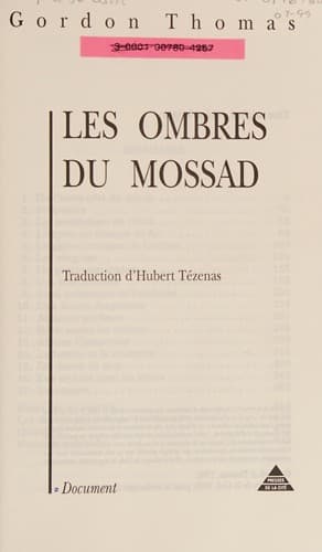 Tapa de Les ombres du Mossad