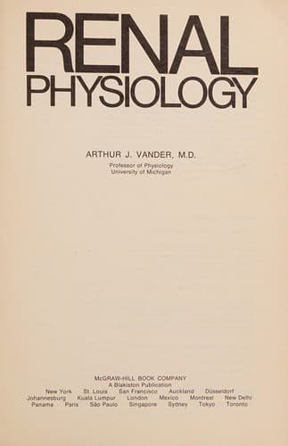 Tapa de Renal physiology