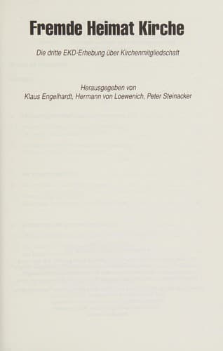 Tapa de Fremde, Heimat, Kirche