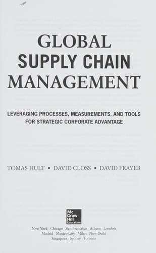 Tapa de Global Supply Chain Management