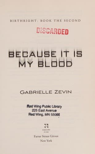 Tapa de Because It Is My Blood