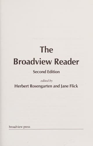 Tapa de The Broadview reader