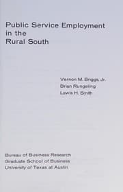 Tapa de Public service employment in the rural south